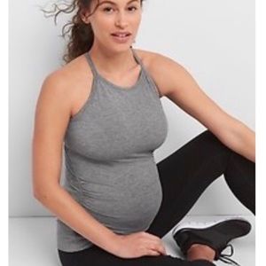 GAP Breathe Maternity High Neck Shelf Tank